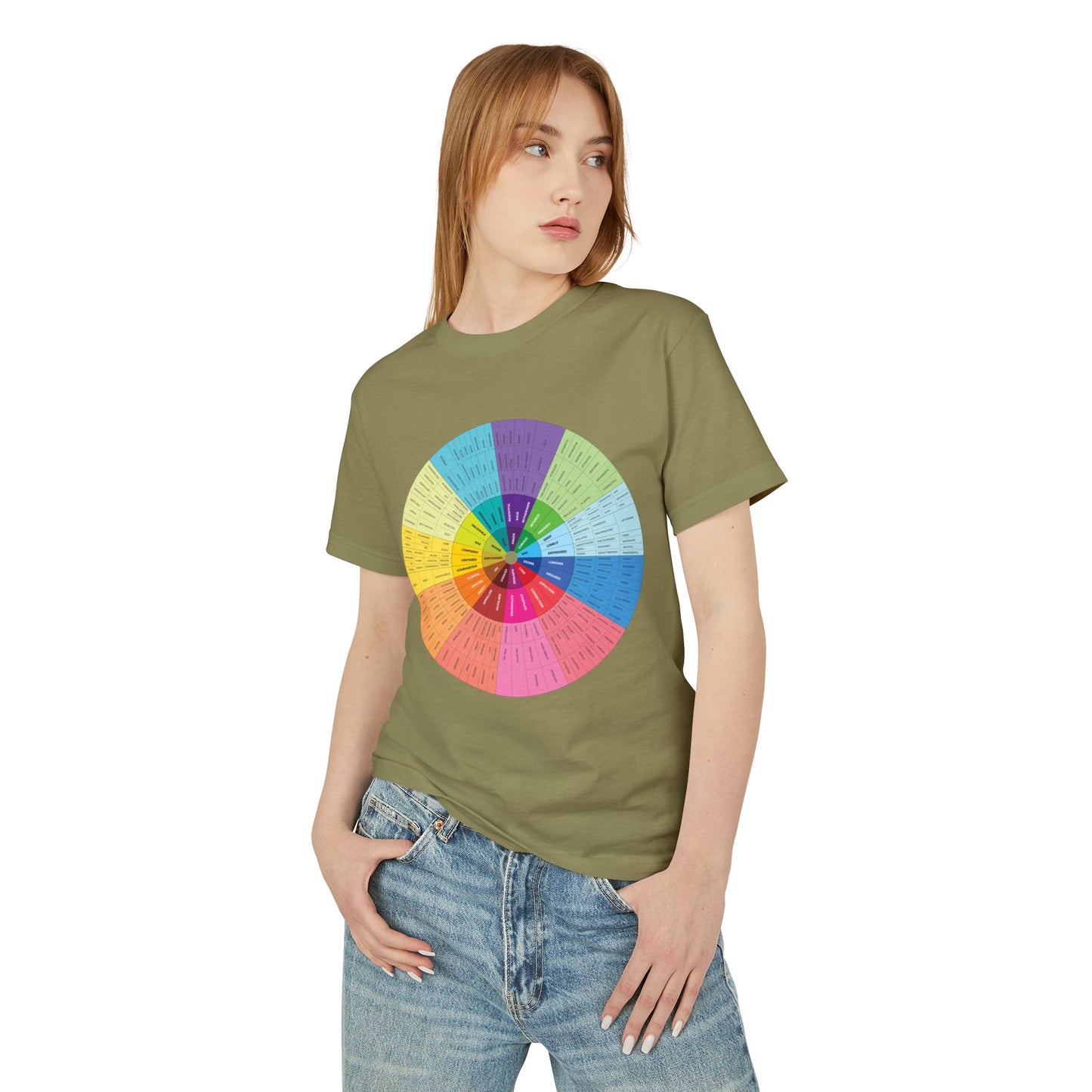 Emotions Wheel Graphic Unisex Tee - Perfect for Therapy Lovers and Creative Minds
