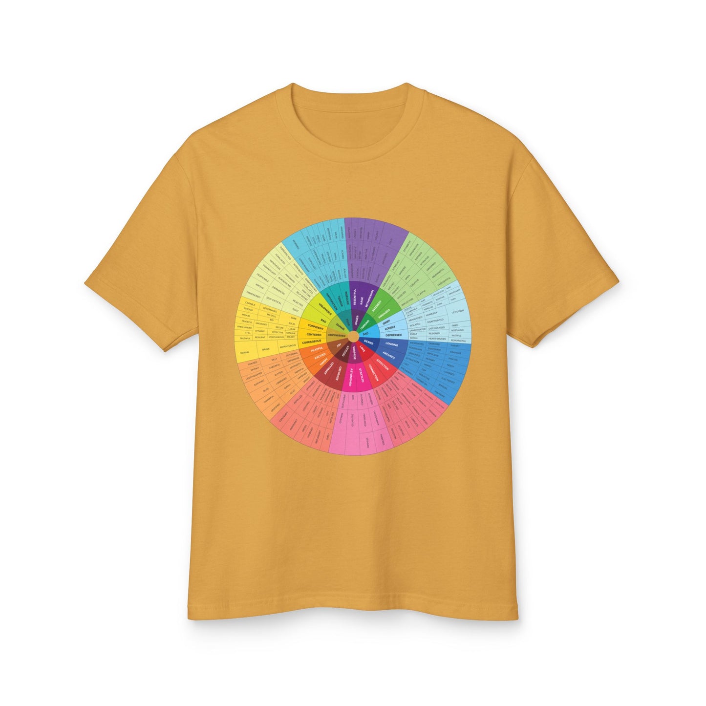 Emotions Wheel Graphic Unisex Tee - Perfect for Therapy Lovers and Creative Minds