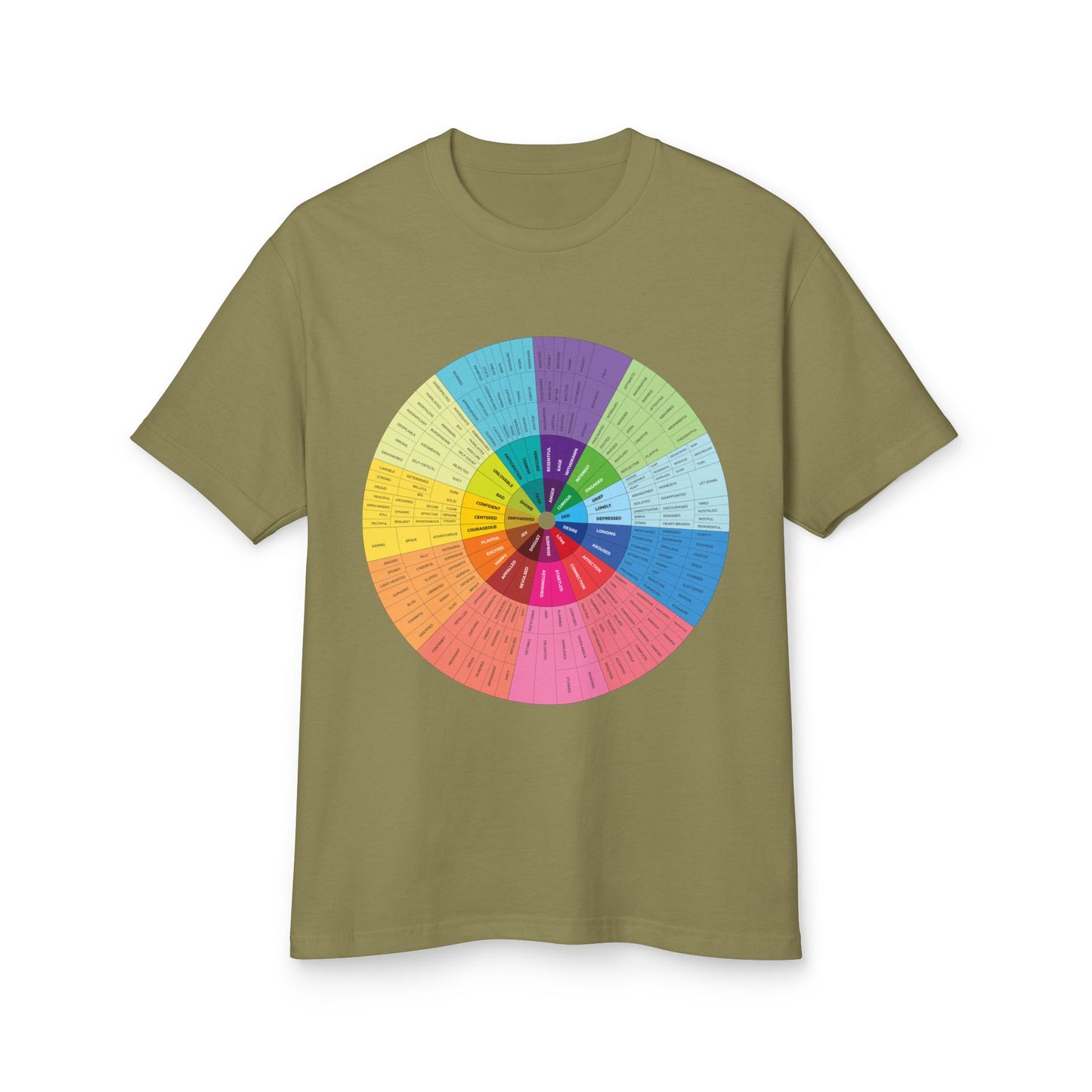Emotions Wheel Graphic Unisex Tee - Perfect for Therapy Lovers and Creative Minds