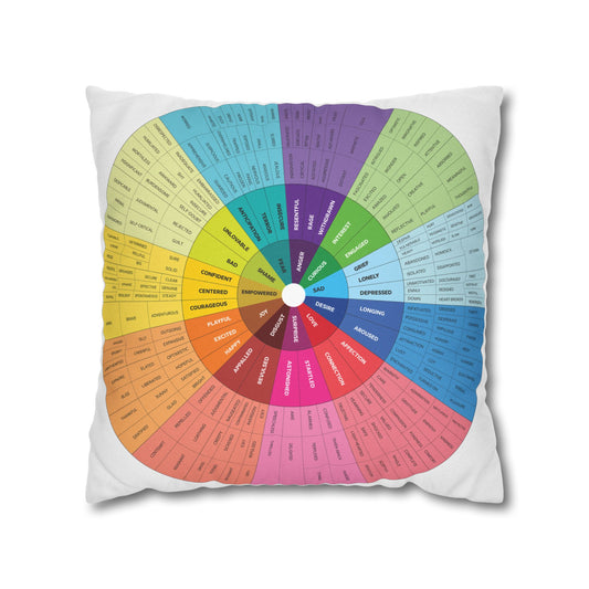 Feelings Wheel Pillowcase — Great for therapy offices, schools,  and homes