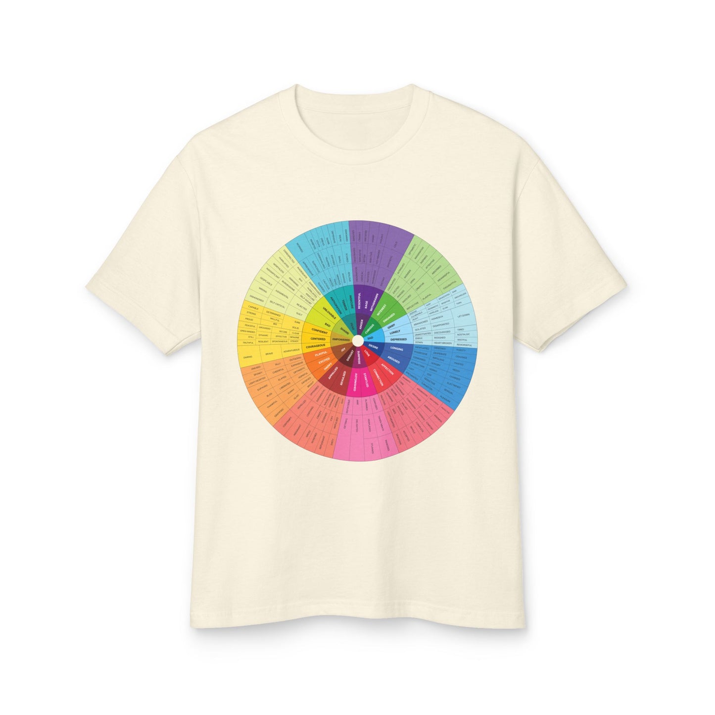 Emotions Wheel Graphic Unisex Tee - Perfect for Therapy Lovers and Creative Minds